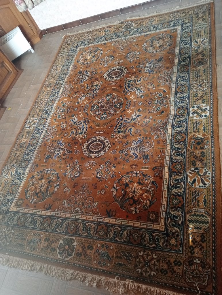 Tapis vintage 300 x 195, 200 cm ou plus, 150 à 200 cm, Bleu, Enlèvement