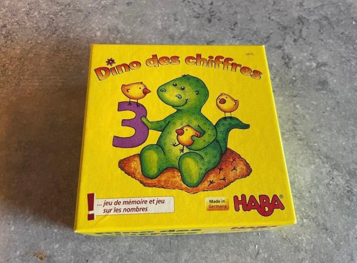 Jeu Haba Dino des chiffres +3A, Kinderen en Baby's, Ophalen, Zo goed als nieuw