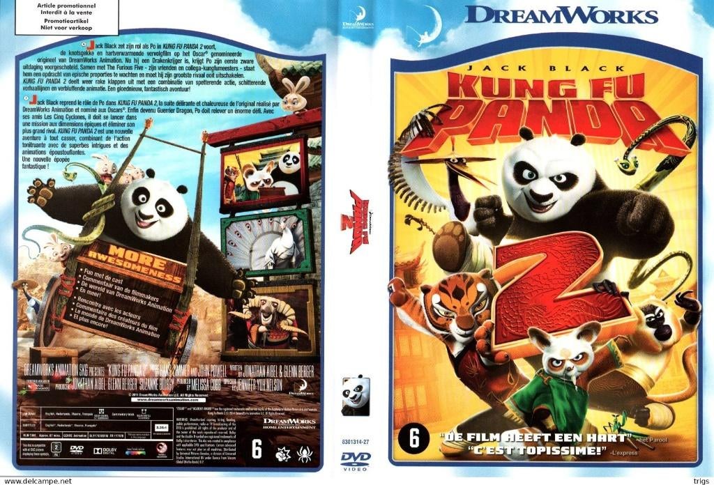 dvd Kung Fu Panda 2, Cd's en Dvd's, Dvd's | Tekenfilms en Animatie, Ophalen of Verzenden