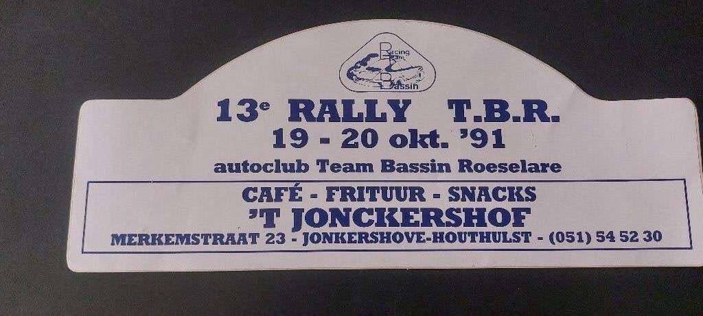 Sticker autocollant rally 1991, Envoi, Utilisé