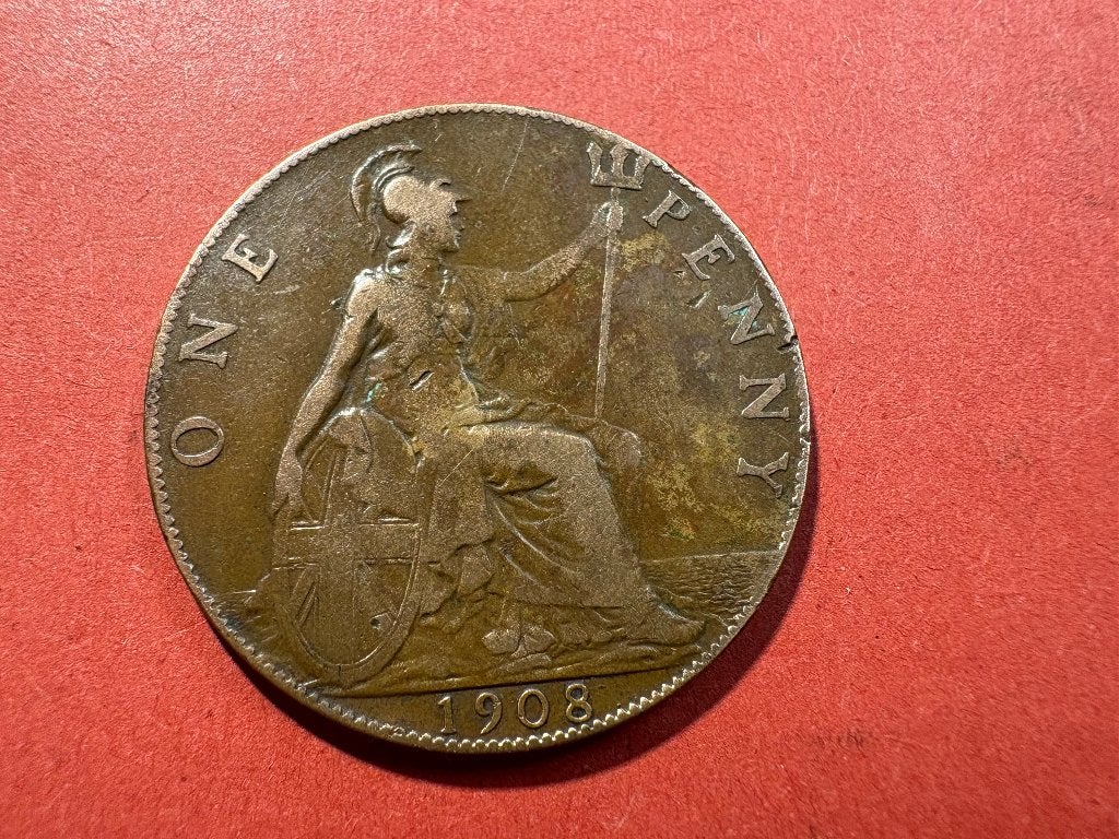 Verenigd Koninkrijk (UK) - 1 Penny 1908 (#187#), Ophalen of Verzenden, Overige landen, Losse munt