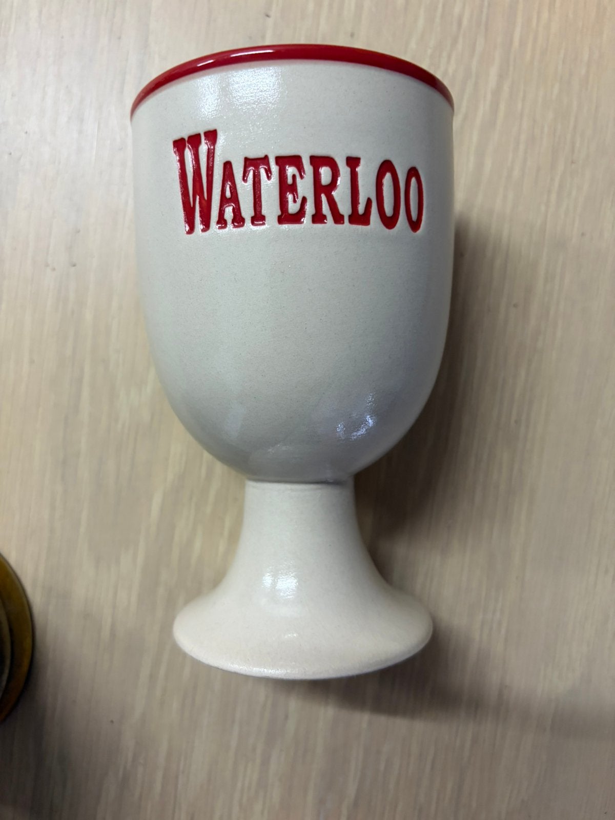 Originele Waterloo Stenen Bierkelk, Verzamelen, Biermerken, Ophalen, Zo goed als nieuw