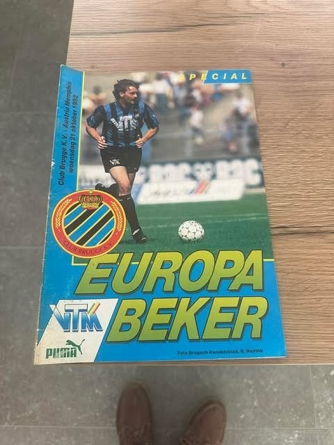 Club Brugge special europabeker 1992 Aurtria Menphis, Gebruikt, Info@clubbr.mh, Overige typen, Ophalen of Verzenden