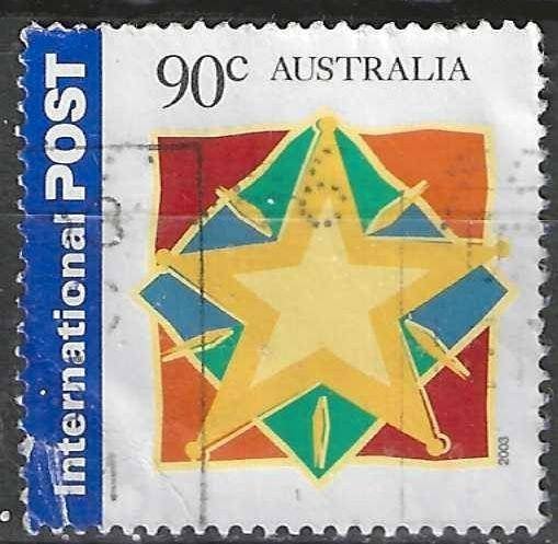 Australie 2003 - Yvert 2146 - Vœux de Noël (ST), Timbres & Monnaies, Timbres | Océanie, Affranchi, Envoi