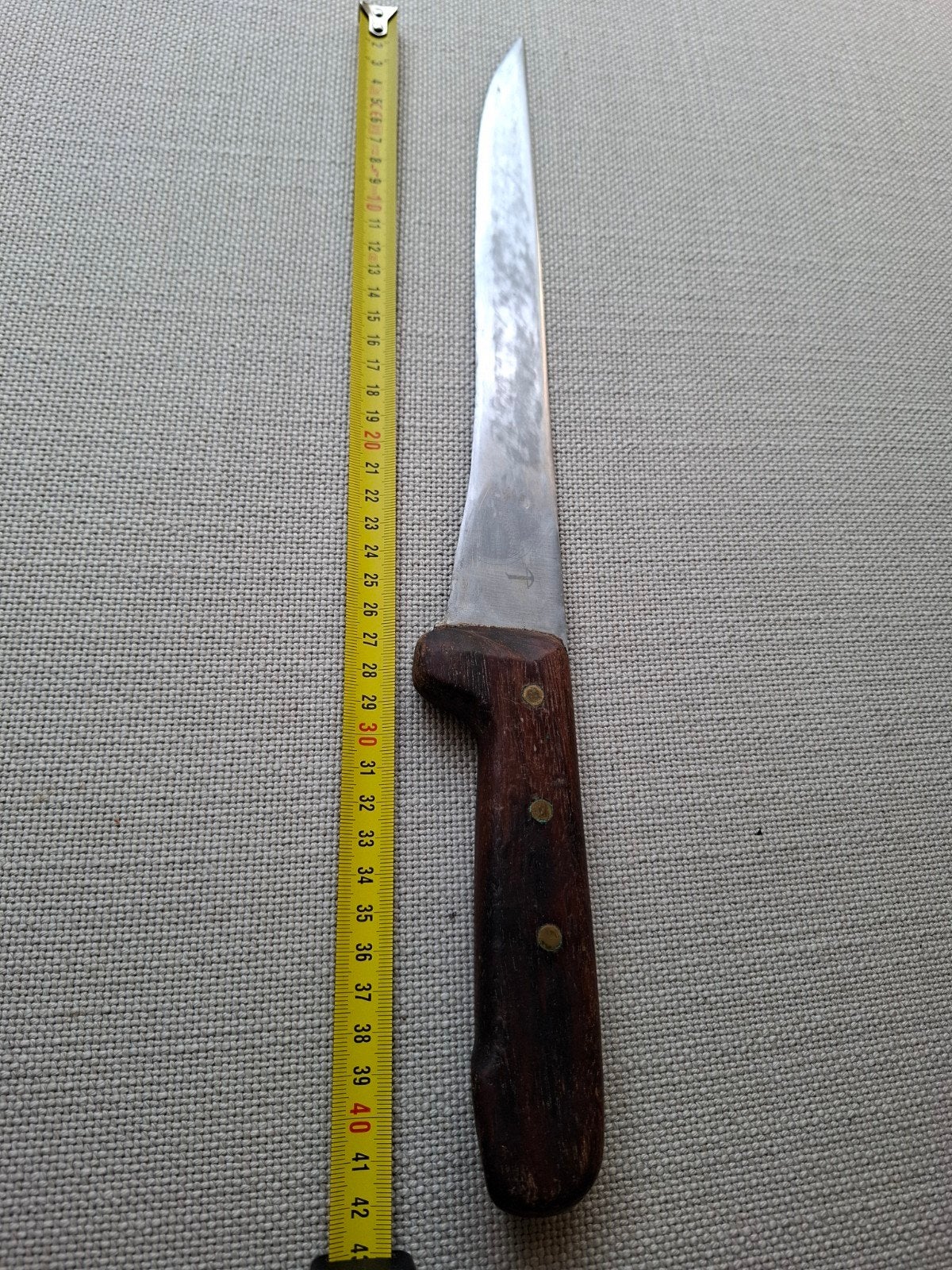 Groot antiek keukenmes Victorinox, donker houten heft, Huis en Inrichting, Ophalen of Verzenden, Keukenmes
