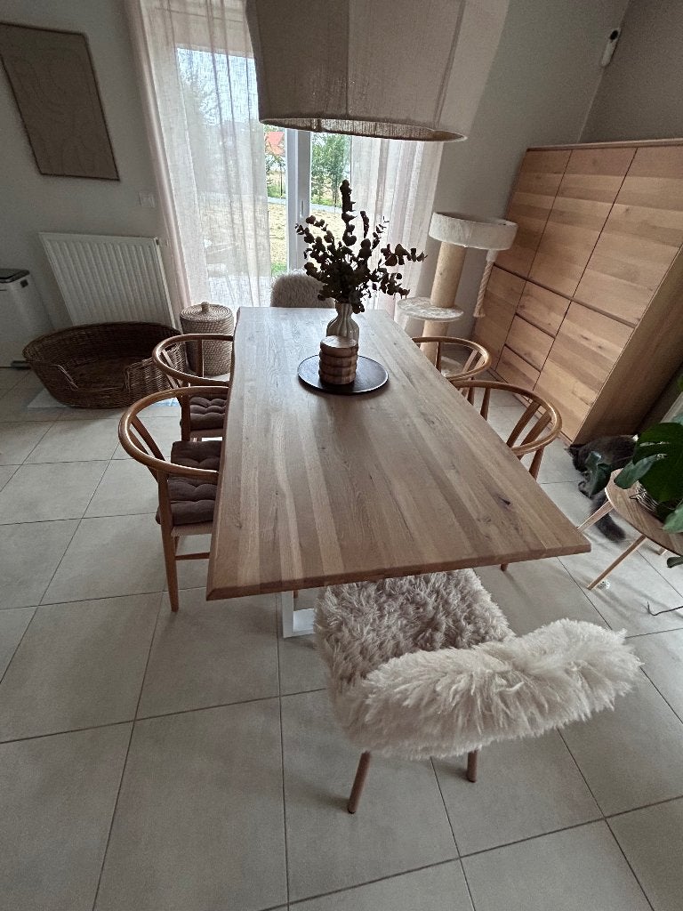 Table en chêne massif, Ophalen, Eikenhout, 50 tot 100 cm, Zo goed als nieuw