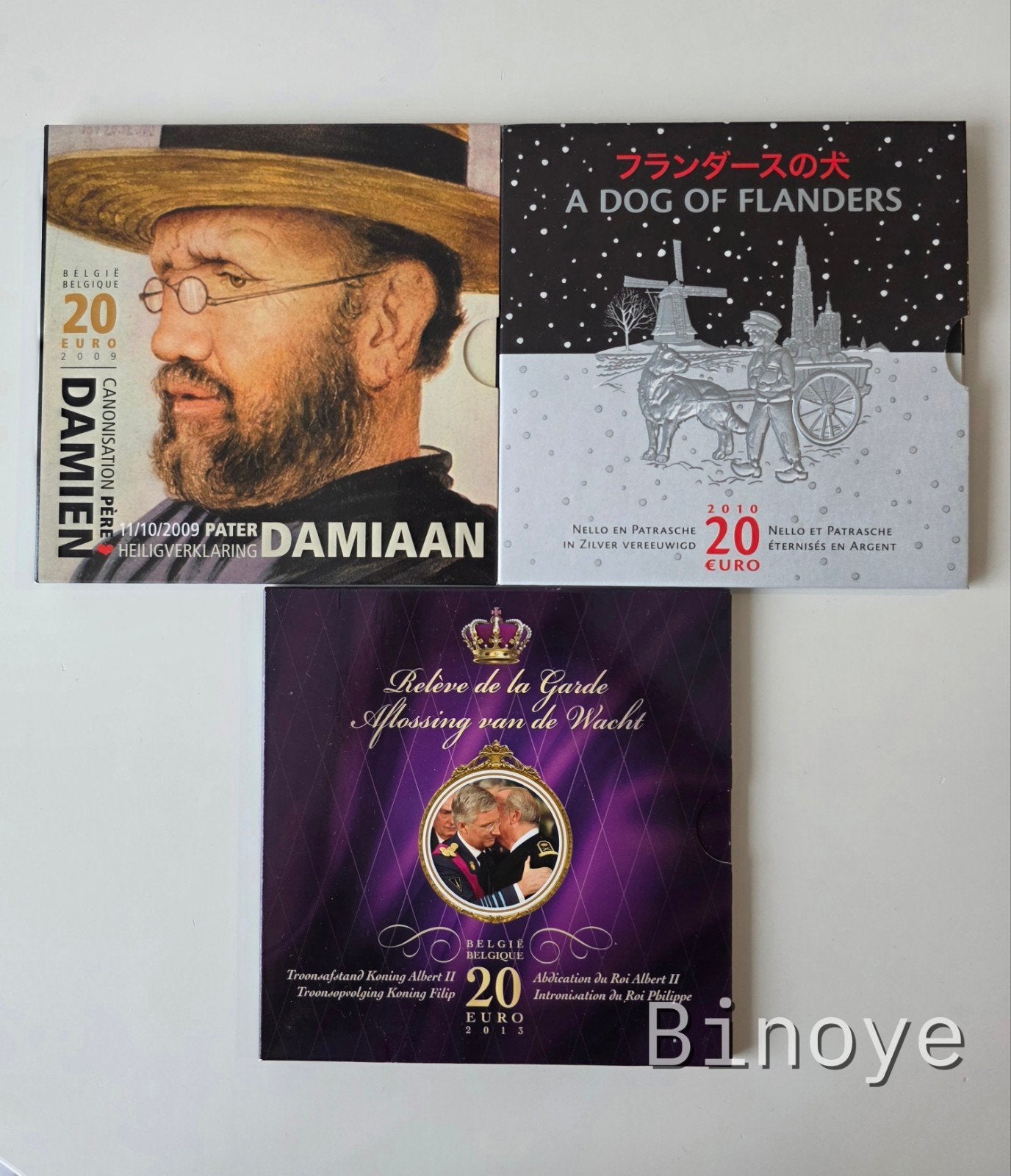Lot 20 Euro Belgique argent Proof 2009-2010- 2013, Postzegels en Munten, Ophalen of Verzenden, België, Overige waardes, Zilver