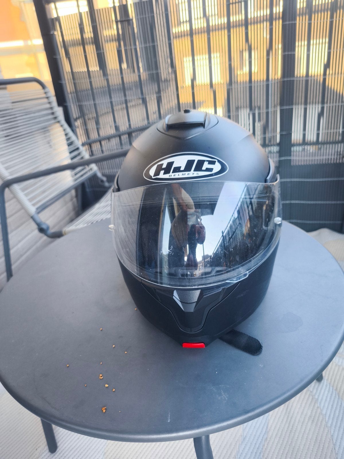 Casque Moto/Scooter Modulable HJC – Noir Mat, Motos, Enlèvement ou Envoi