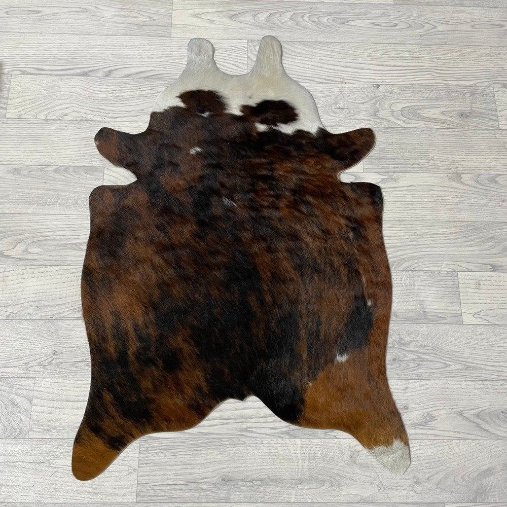 Mini koeienhuid bruin wit zwart 90x60cm #412 | Lederstore, Meerkleurig, Wandkleed, Nieuw, Ophalen of Verzenden