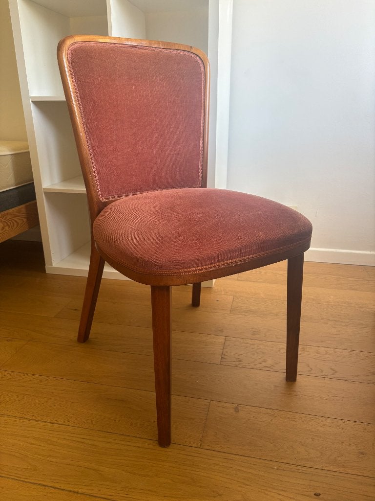 Roze fluwelen stoel, Antiek en Kunst, Ophalen