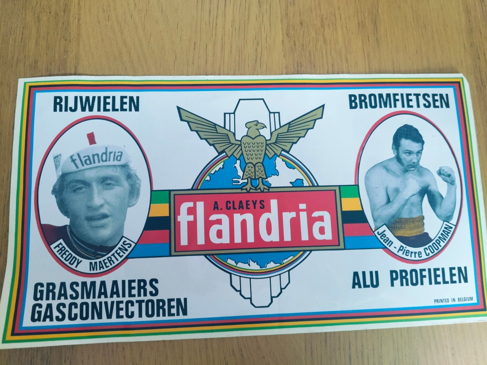 vintage sticker Flandria Freddy Maertens & Coopman, Enlèvement ou Envoi