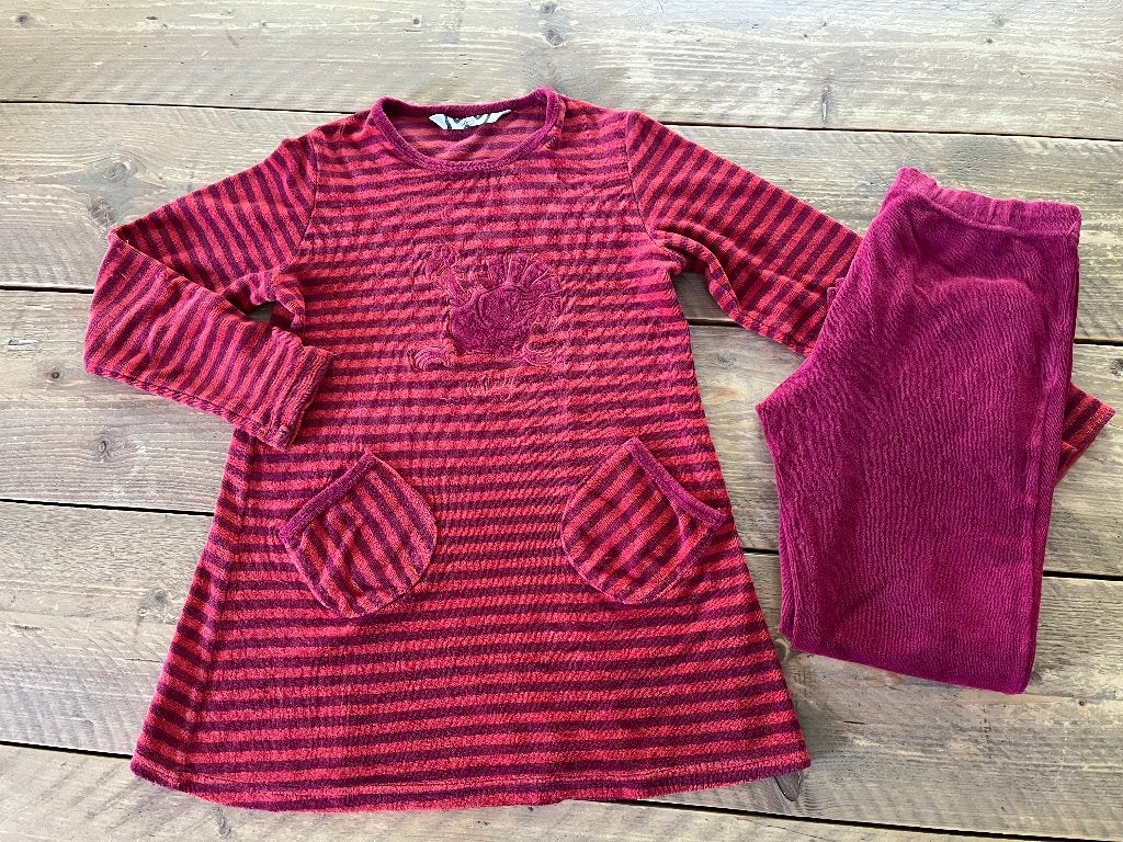 Pyjama de mi-saison/hiver WOODY taille 8/128, Enlèvement ou Envoi, Vêtements de nuit ou Sous-vêtements, Utilisé, Fille