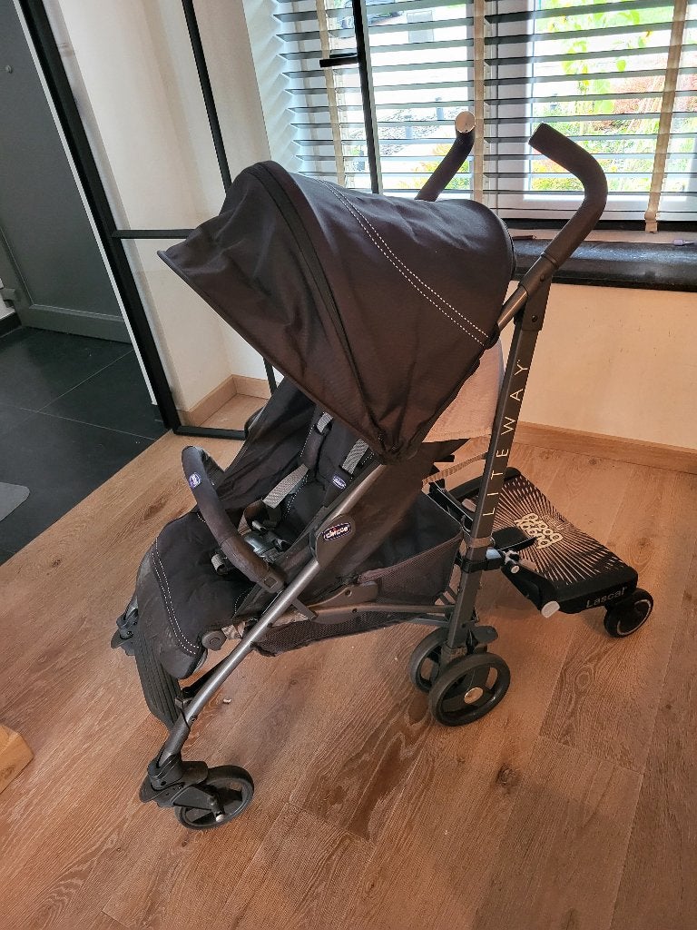 Chicco Liteway Buggy met Lascal Buggy Board, Kinderen en Baby's, Ophalen, Gebruikt, Overige merken, Verstelbare rugleuning