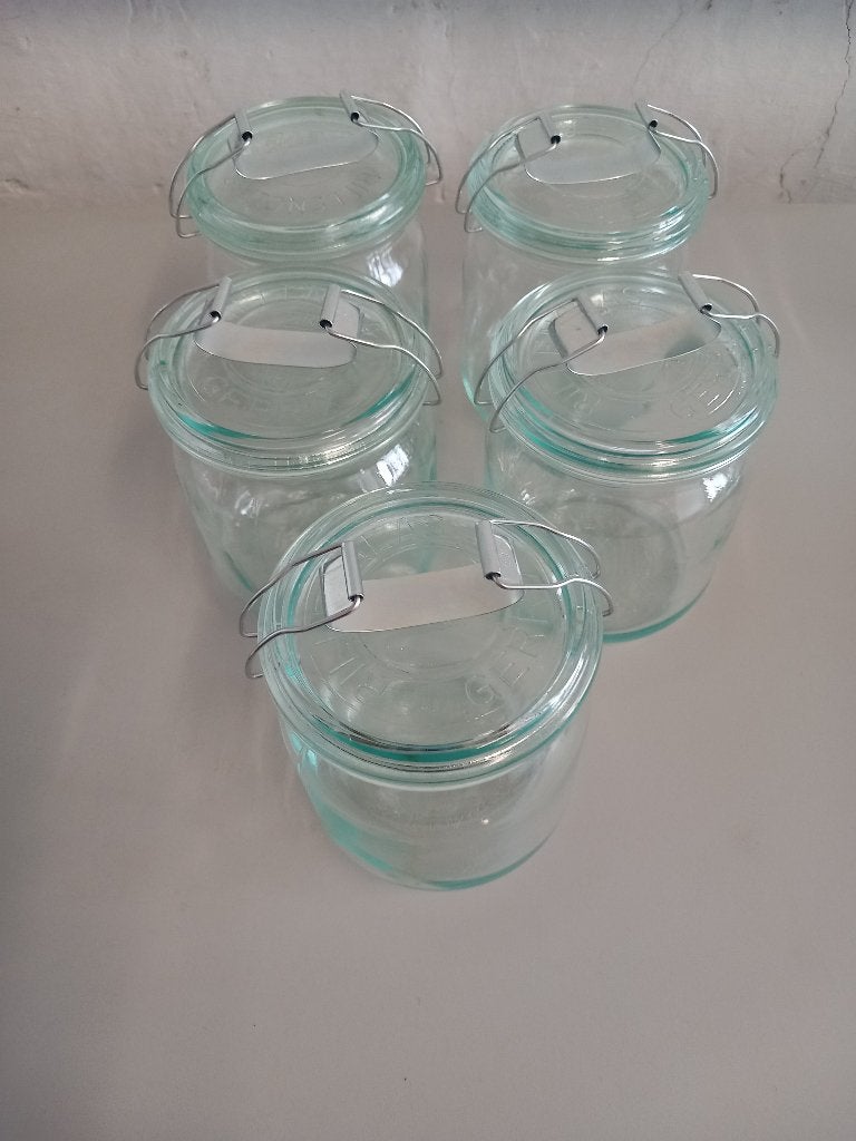 Bocaux en verre "Rillenglas" (conserve, batch cooking), Enlèvement, Comme neuf, Verre