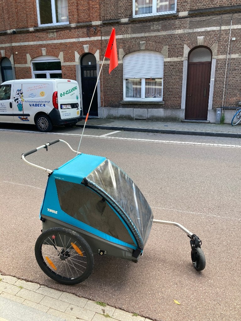 Thule Coaster XT 2 - fietskar trailer (Blue) + rain cover, Pliable, 20 à 40 kg, Comme neuf, Enlèvement