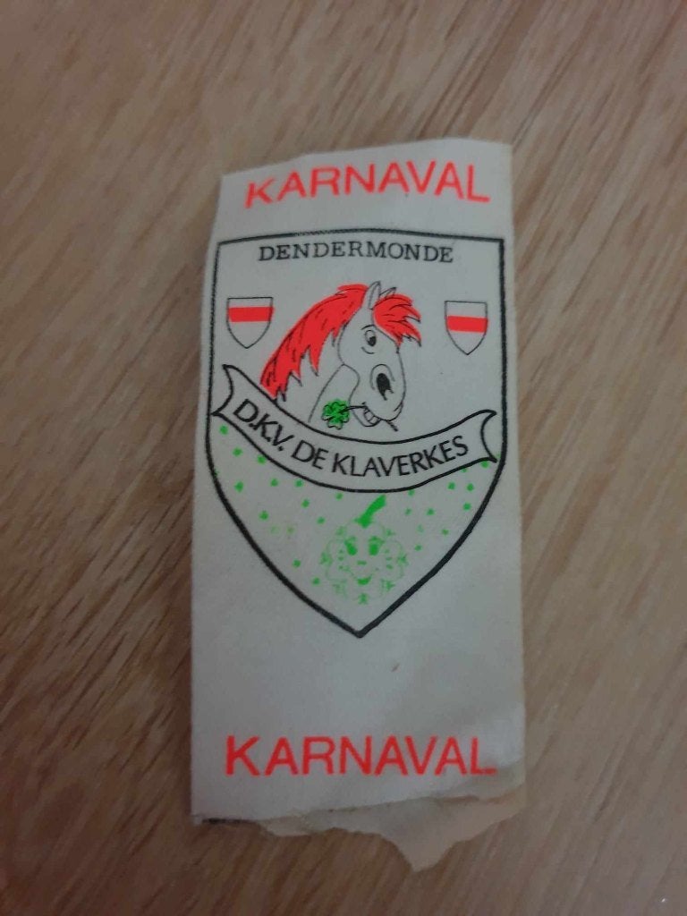 Carnaval Dendermonde lintje DKV De Klaverkes, Ophalen of Verzenden
