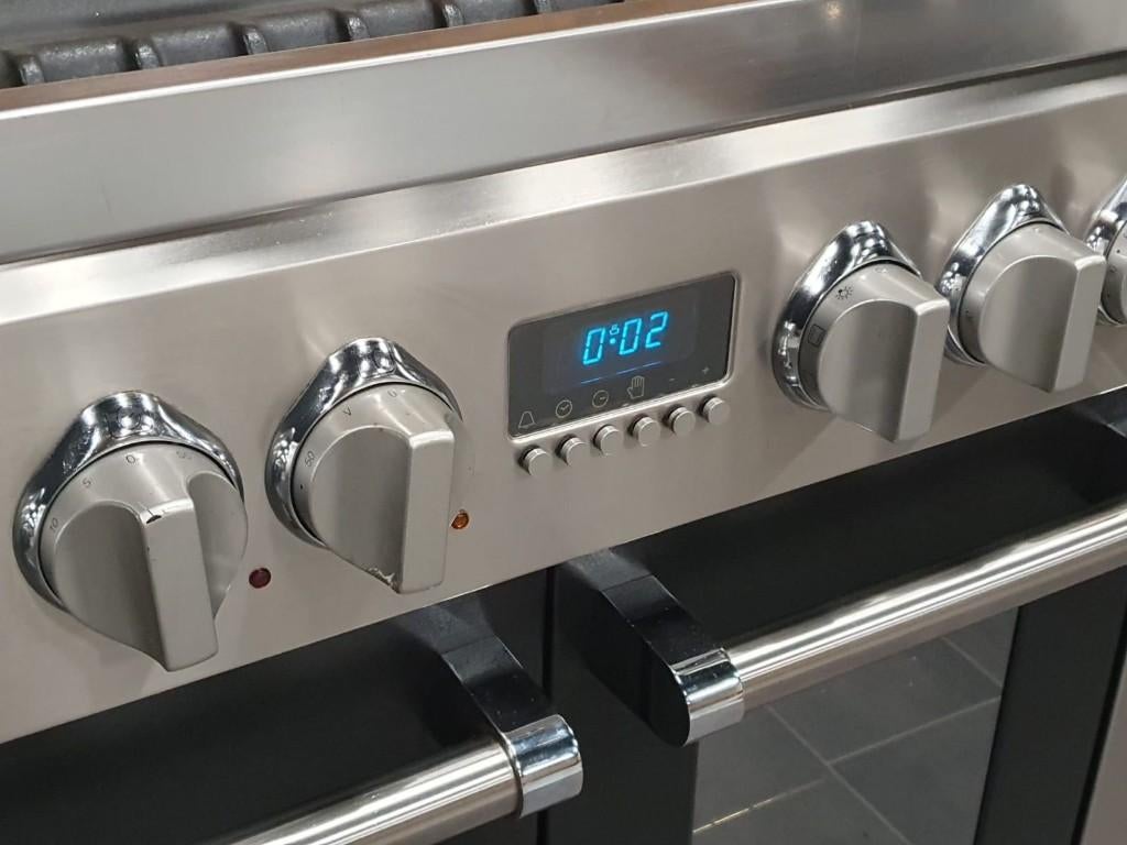 🔥 Luxe Solitaire Professional Fornuis 100cm rvs friteuse, Ophalen, 60 cm of meer, Zo goed als nieuw, Gas