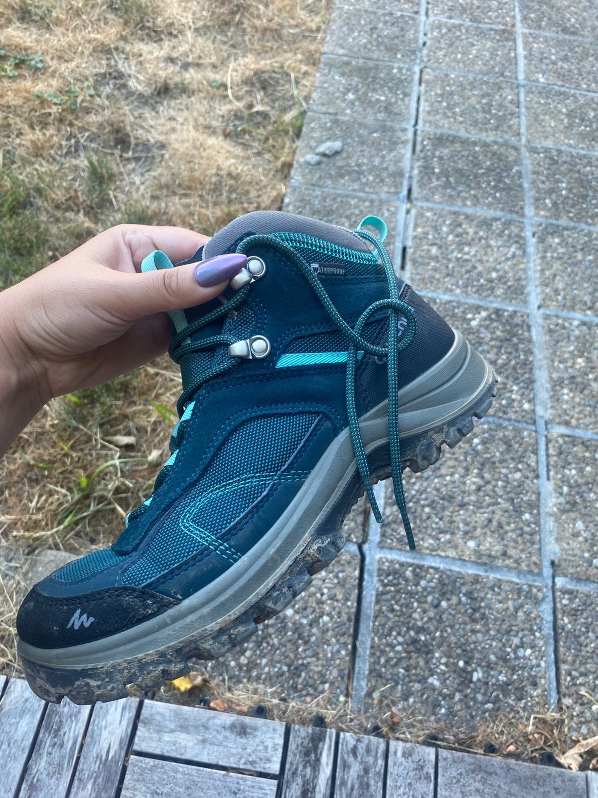 Quechua waterdichte hoge wandelschoenen voor dames, Enlèvement, Comme neuf