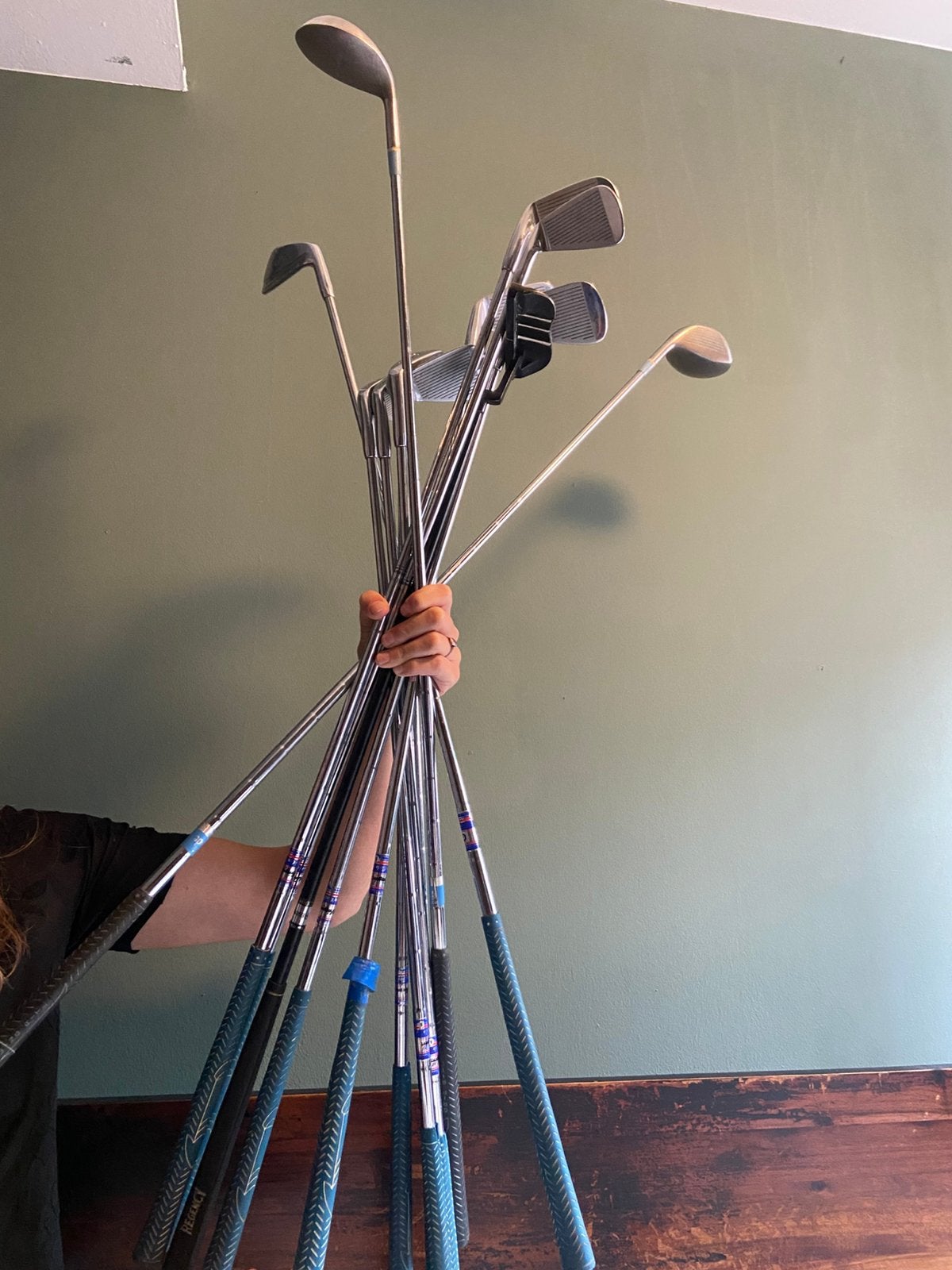 13 ijzeren golfclubs gemaakt Frankrijk Île de France + tas, Ophalen, Zo goed als nieuw, Tas