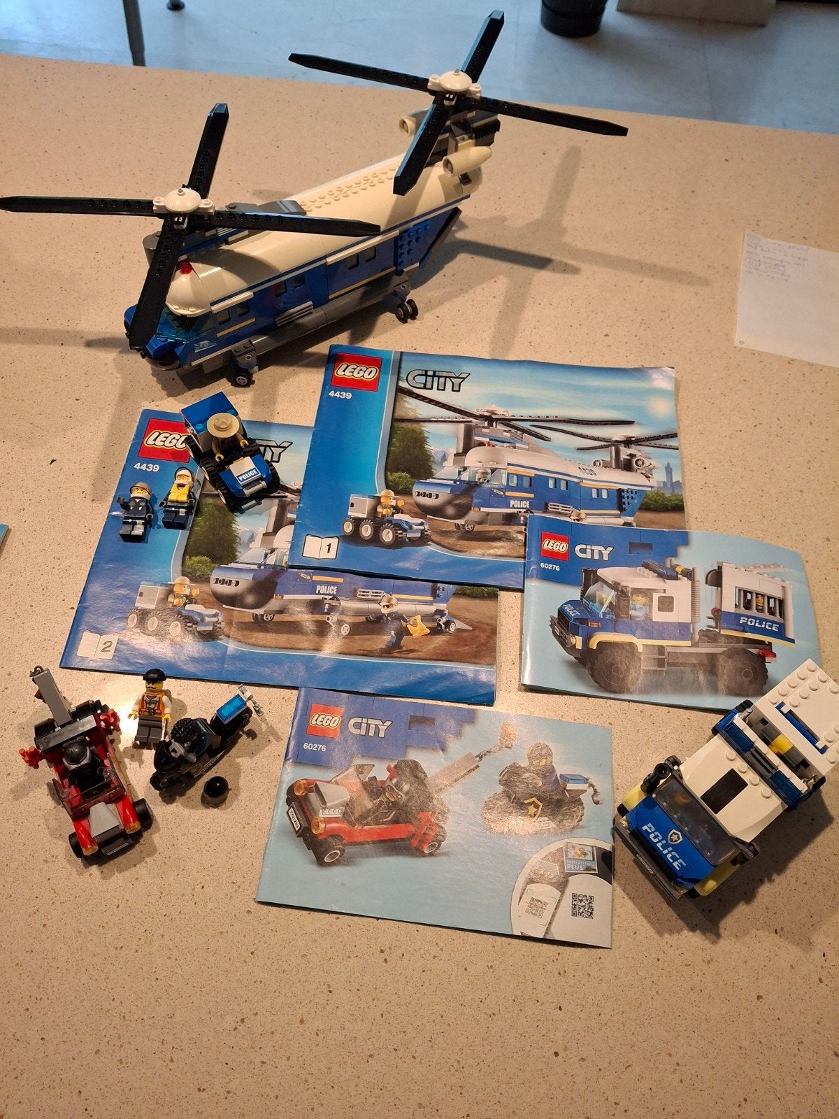 Lego City politie helicopter 4439 en voertuigen 60276, Kinderen en Baby's, Ophalen of Verzenden, Lego, City