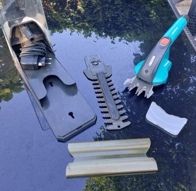 Gardena gras/buxusschaar, Tuin en Terras, Ophalen, Zo goed als nieuw, Accu, Gardena