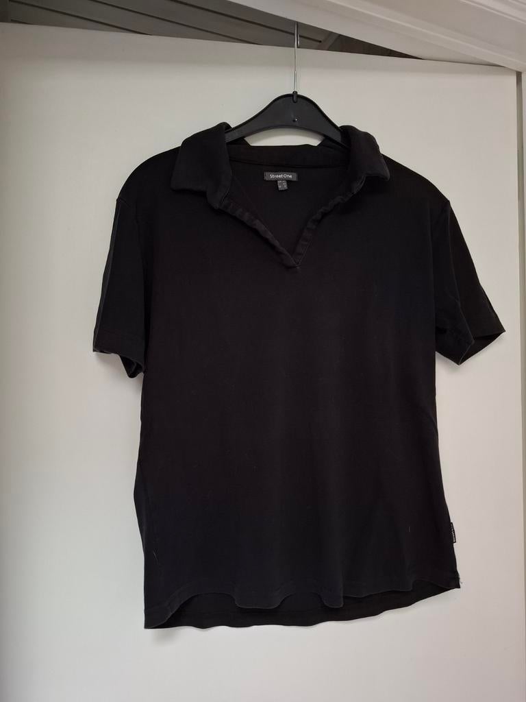 Zwarte polo Street One maat 44, Ophalen of Verzenden, Gedragen, Maat 42/44 (L)