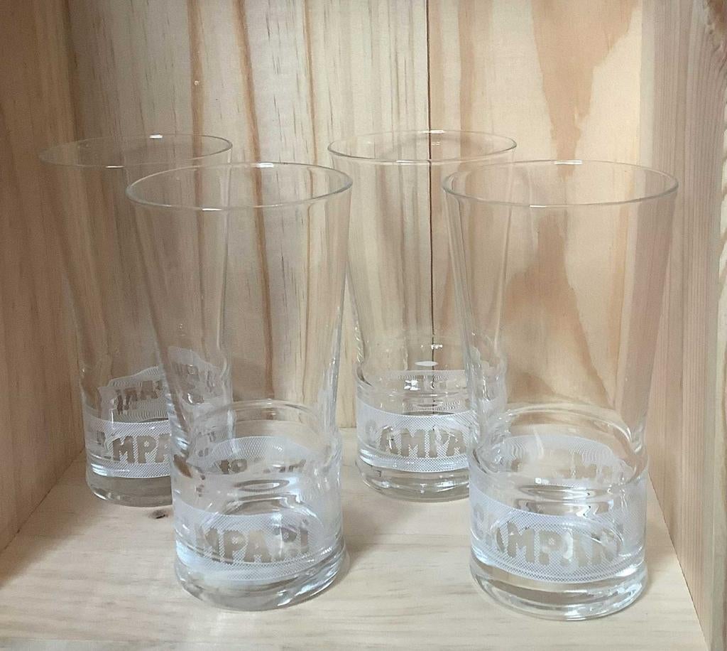 4 Campari-glazen, Verzamelen, Ophalen, Nieuw