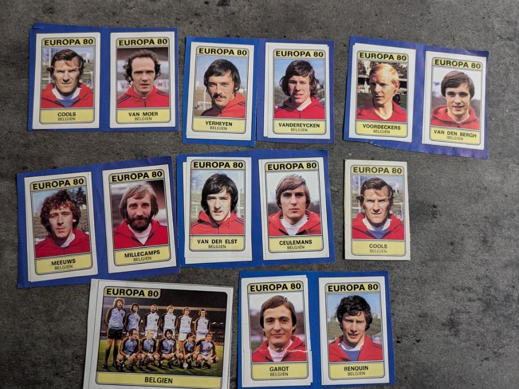 FOOTBALL EUROPE 80 RED DEVILS 14x anno 1980 rares recoupes, Envoi