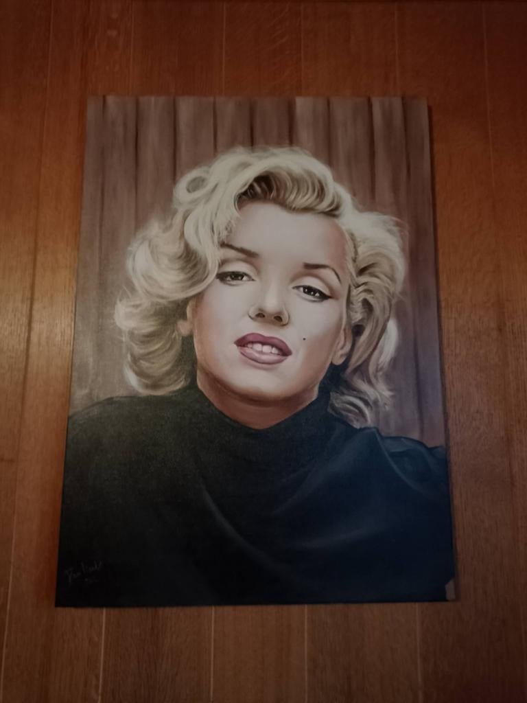 Marilyn Monroe, Maison & Meubles, Accessoires pour la Maison | Peintures, Dessins & Photos, Utilisé, Peinture, 50 à 75 cm, Enlèvement