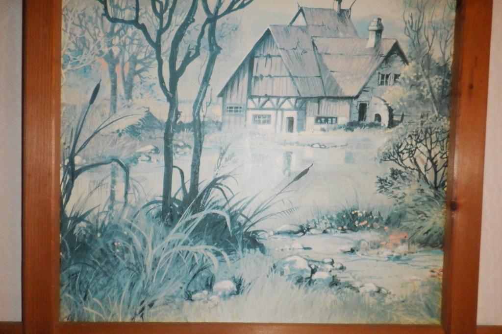 portret van huis met een vijver, Ophalen