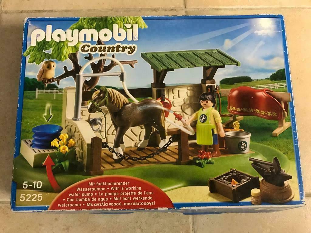 Playmobil paardenverzorgingspost, Ophalen, Gebruikt