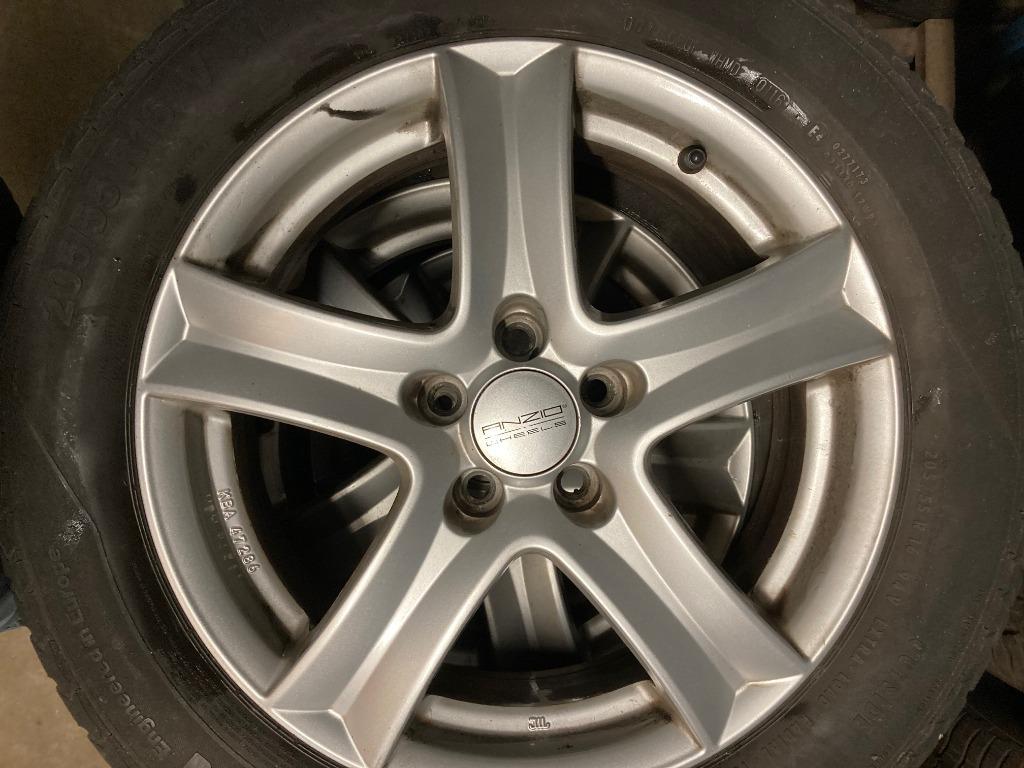4 jantes en aluminium 5x100 (argent) avec pneus d'été (Toyot, Enlèvement