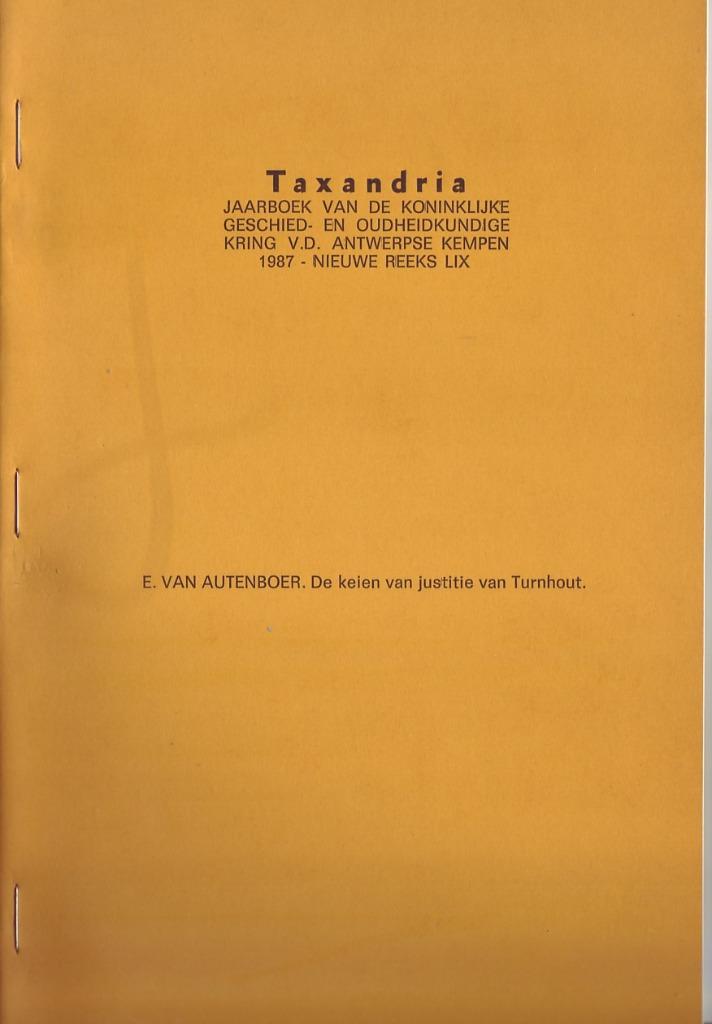 HEEMKUNDE VOLKSKUNDE Taxandria 8 overdrukken Turnhout, Ophalen of Verzenden, Zo goed als nieuw