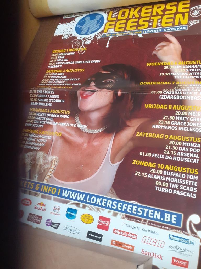 poster Status Quo Lokerse Feesten 2008, Ophalen of Verzenden