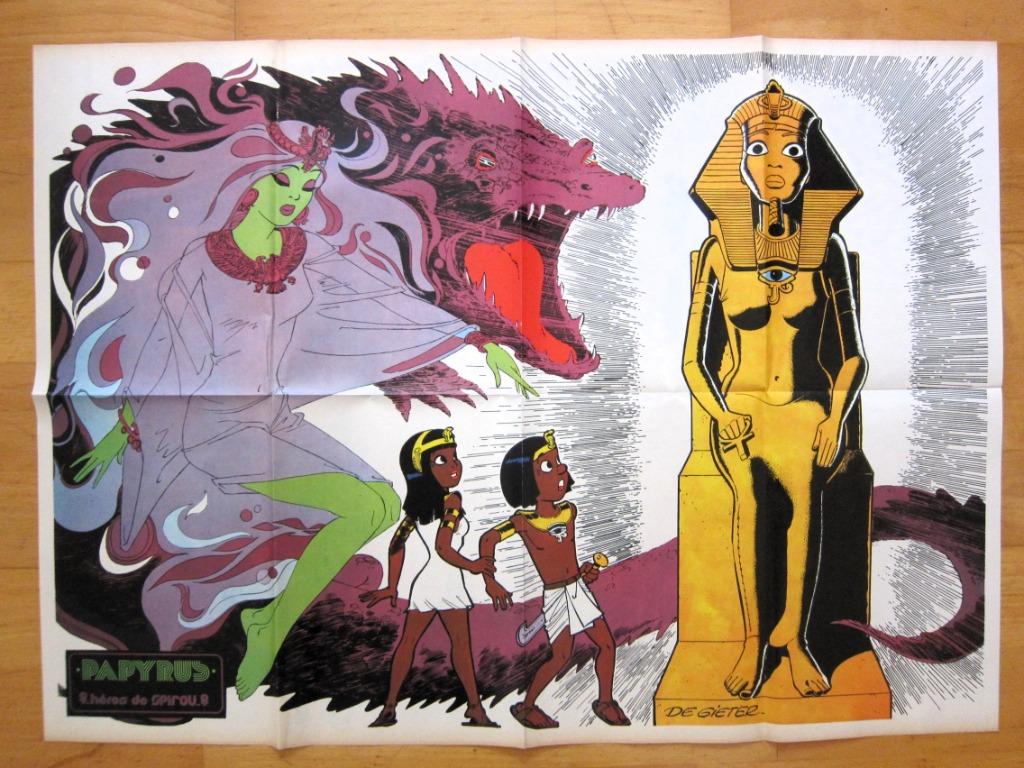 Poster Papyrus du Spirou 1969 (1976) TBE, De Gieter, Enlèvement ou Envoi, Une BD, Comme neuf