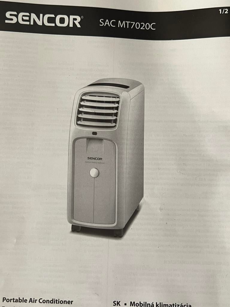 Climatiseur mobile Sencor Sac MT7020C, Enlèvement, Comme neuf, Climatiseur mobile, Classe énergétique A ou plus économe