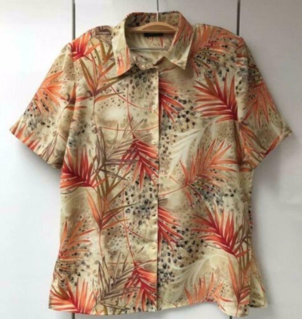 Chemisier beige et orange Canda avec épaulettes -Taille 38--, Taille 38/40 (M), Enlèvement ou Envoi, Comme neuf, Canda