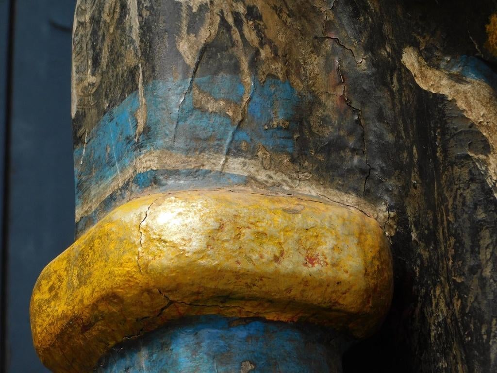 Historische Balinese tijger zwart II XXL - handgemaakt, Antiquités & Art, Art | Objets design, Enlèvement ou Envoi