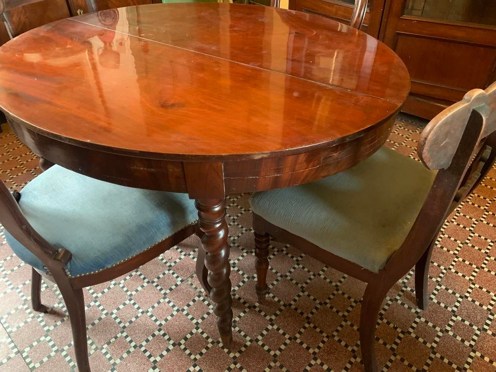 Elegante ovale  tafel met 6 stoelen, Ophalen