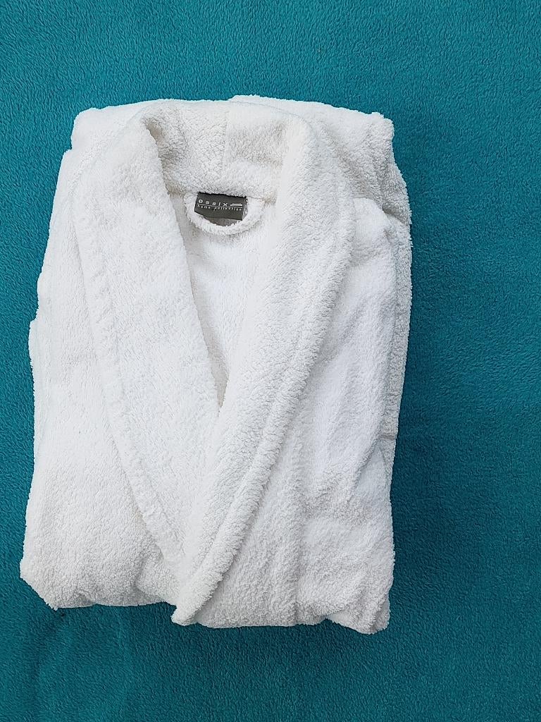 Badjas katoen unisex, Essix, Wit, Maat 42/44 (L), Ophalen of Verzenden