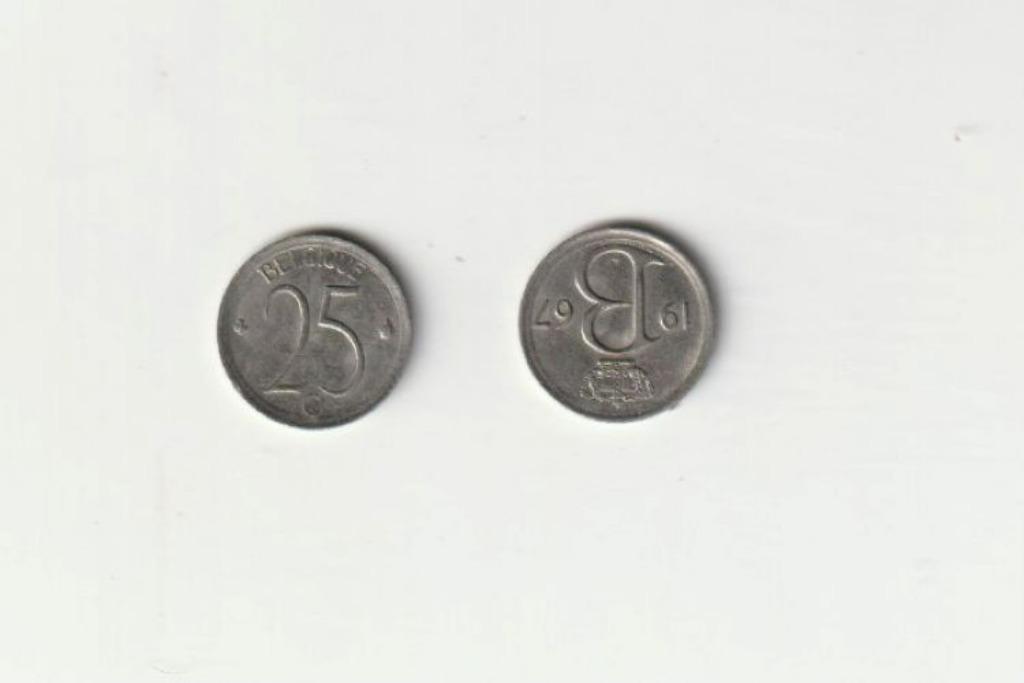 BELGIQUE BELGIUM BAUDOUIN 25 C 1967 FR, Enlèvement ou Envoi, Métal, Monnaie en vrac