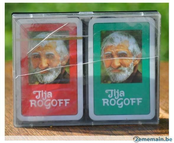 boite de 2 jeux de carte Iljo rogoff 52 cartes +joker, Enlèvement ou Envoi, Utilisé, Carte(s) à jouer
