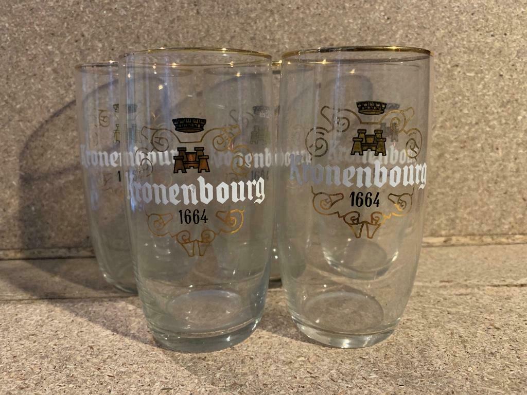 Kronenbourg lots de verres pour collectionneurs années 50-60, Utilisé, Verre ou Verres, Autres marques