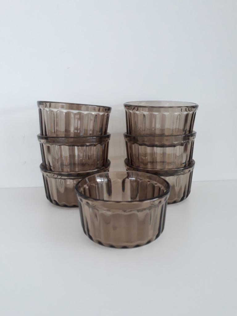 dessert schaaltjes arcoroc BP Vintage rookglas Ramekins, Antiek en Kunst, Ophalen