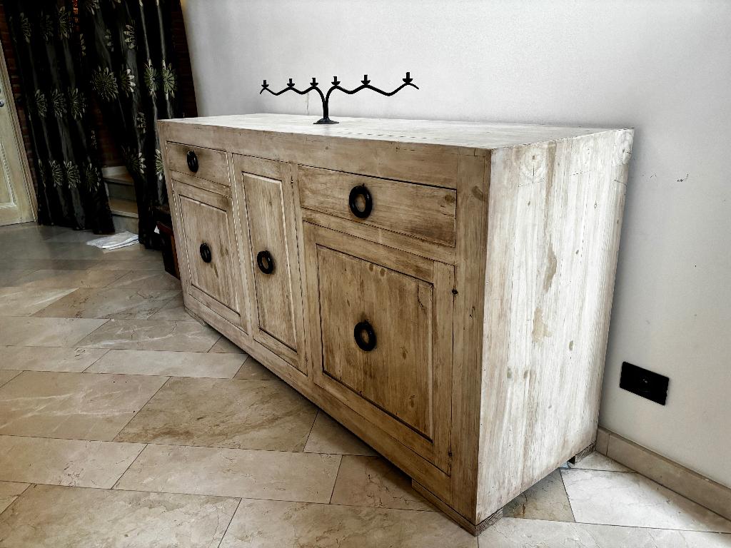 Wit houten dressoir, goede staat, Huis en Inrichting, Ophalen, Gebruikt, 1 of 2 laden, 150 tot 200 cm