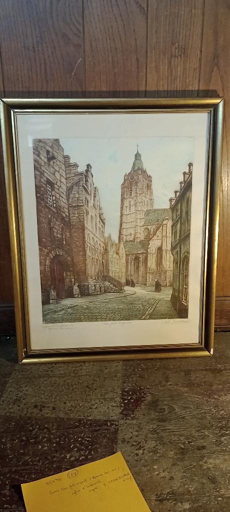Gravure als speciale editie Oudenaer door Vandersuyle,n564, Antiek en Kunst, Kunst | Etsen en Gravures, Ophalen