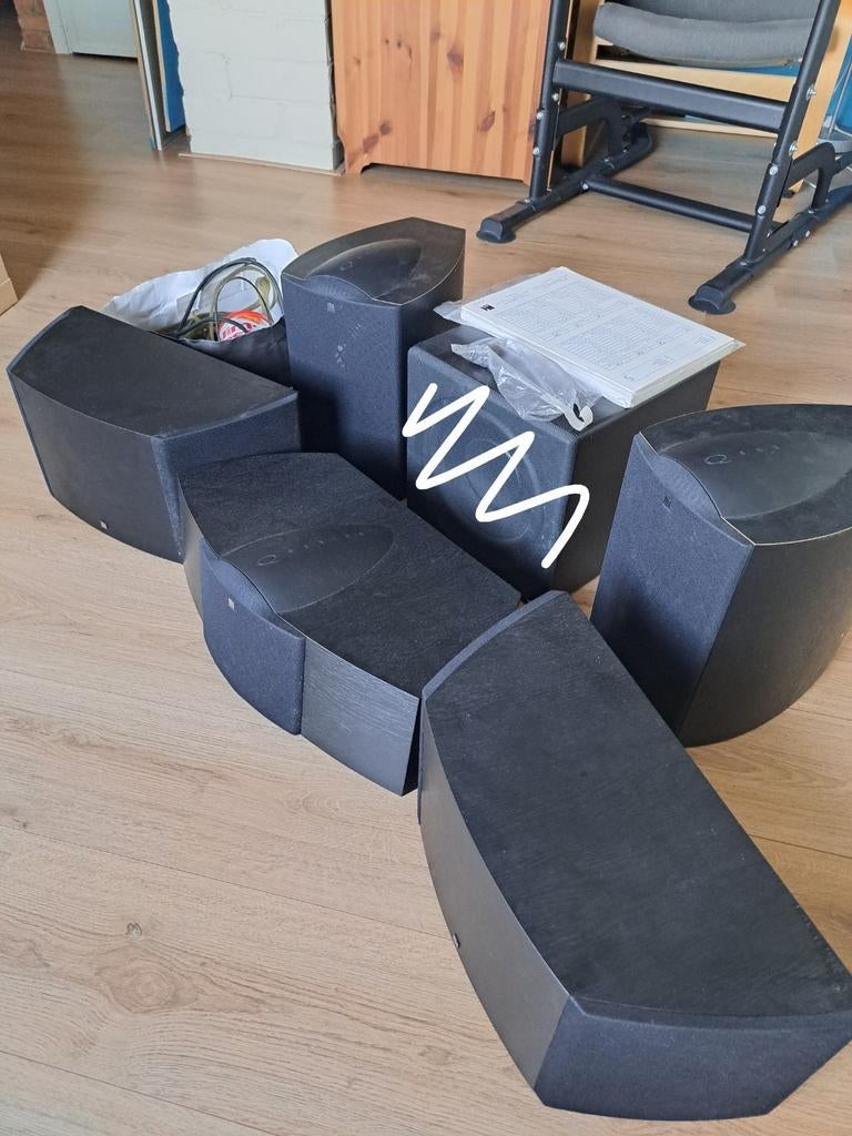 Ensemble de haut-parleurs KEF Q-Series (Q1, Q2DS et Q9c) — F, Autres marques, 60 à 120 watts, Enlèvement, Utilisé