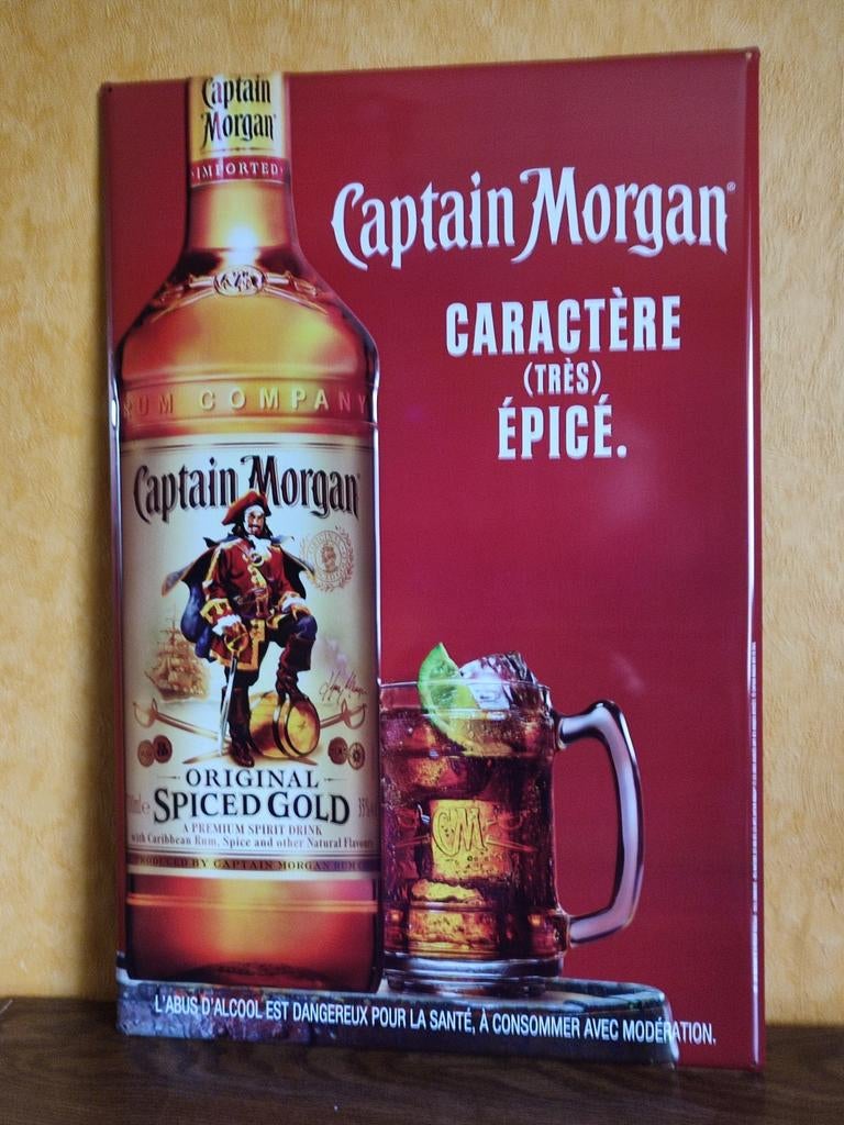 Prachtige metalen plaat van CAPTAIN MORGAN., Verzamelen, Ophalen, Nieuw