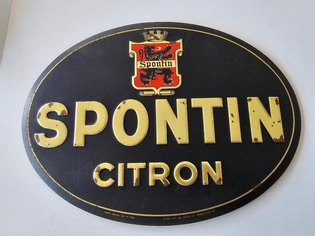 Spontin citron 1939, Collections, Marques & Objets publicitaires, Enlèvement ou Envoi