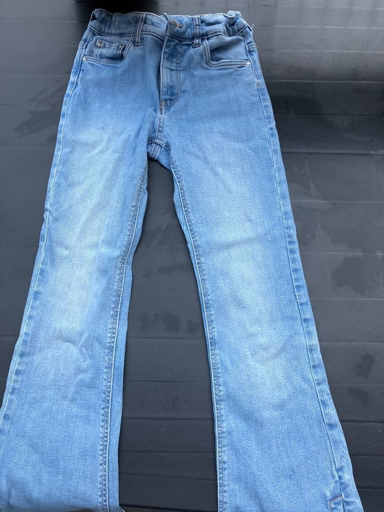 Jeans meisje flare 140, Broek, Gebruikt, Meisje, Ophalen of Verzenden